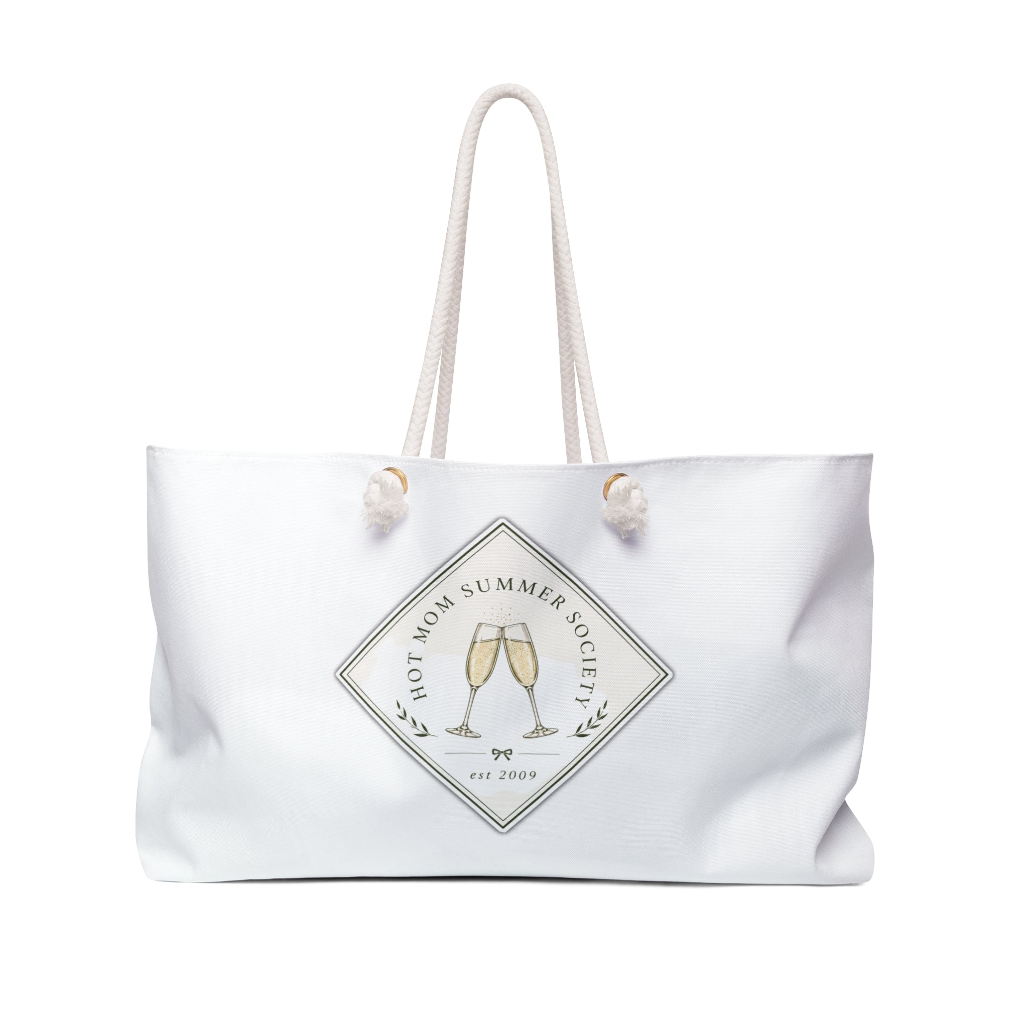 Weekender Bag — 'Hot Mom Summer Society' Champagne Tote