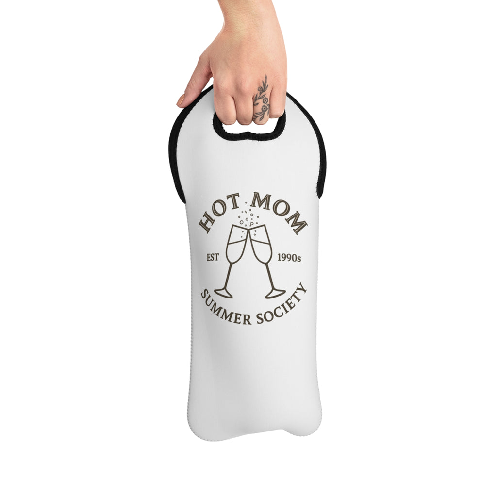 Wine Tote - "Hot Mom Summer Society" Insulated Bottle Carrier
