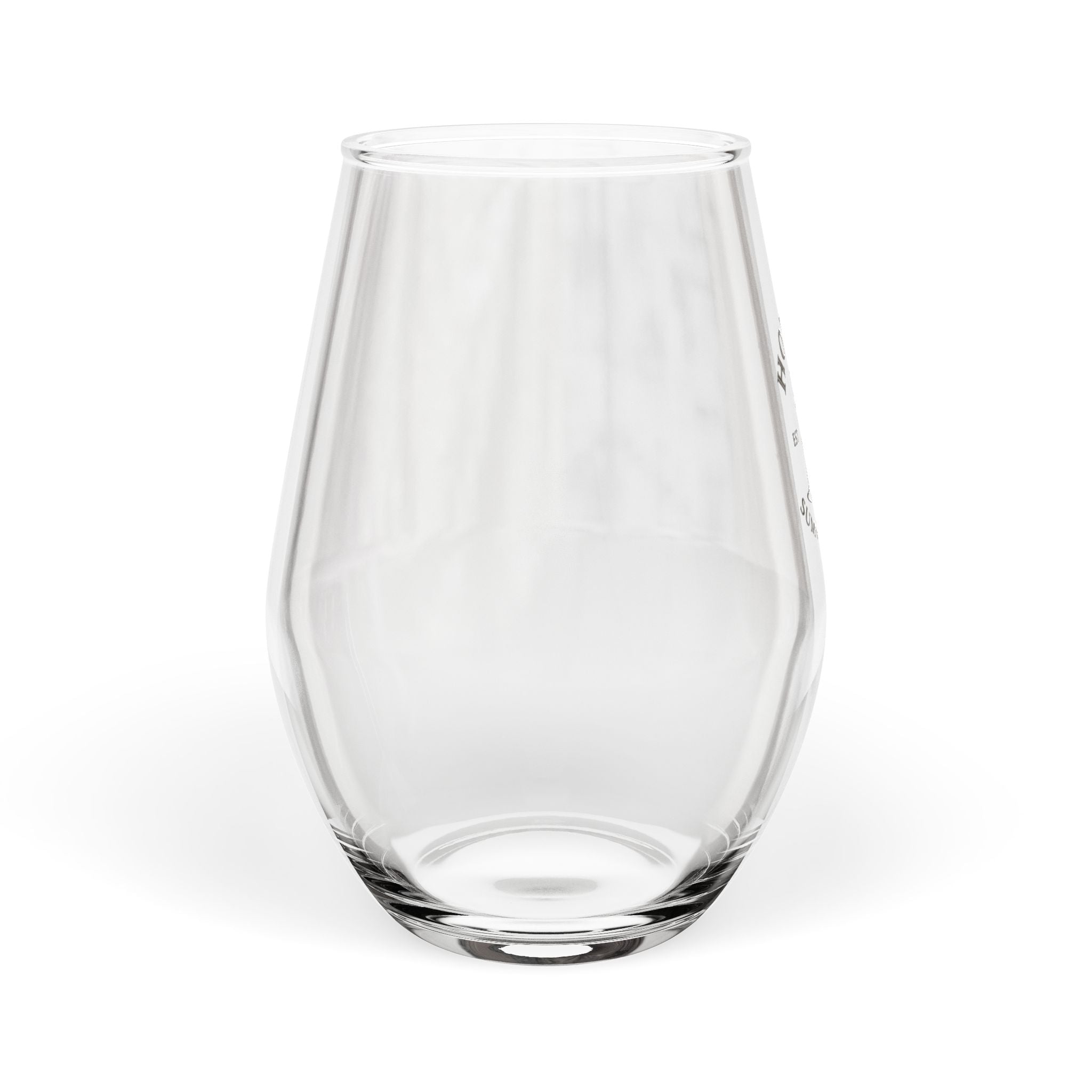 Stemless Wine Glass — "Hot Mom Summer Society" Engraved Glass, 11.75 oz
