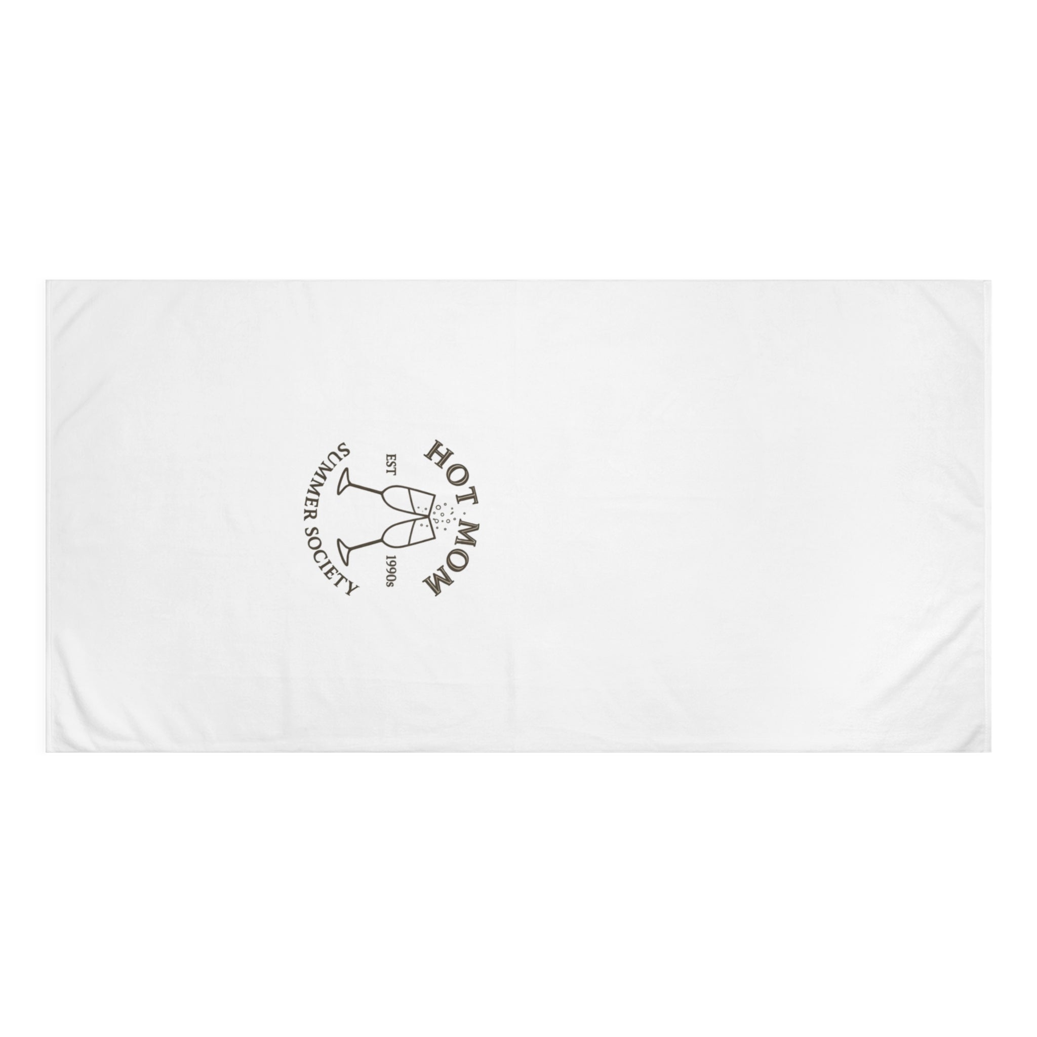 Hot Mom Summer Society Beach Towel — 'Hot Mom' Champagne Graphic Cotton Terry Towel