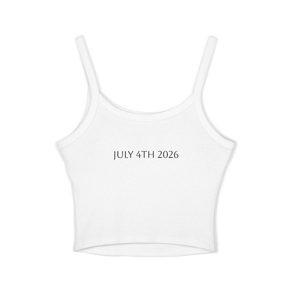 Tank Top — "Parents are People Too" Patriotic Spaghetti Strap Crop