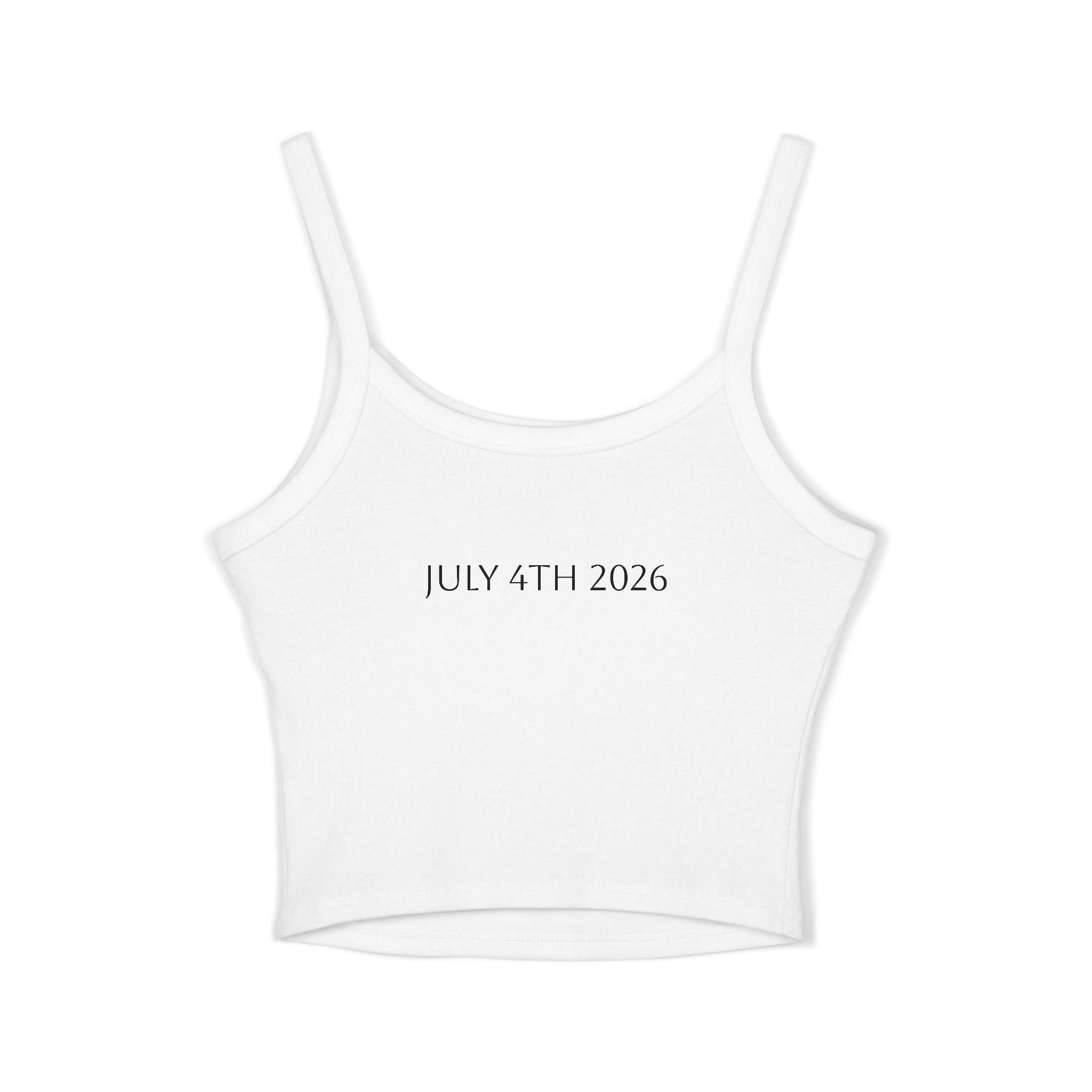 Tank Top — "Parents are People Too" Patriotic Spaghetti Strap Crop