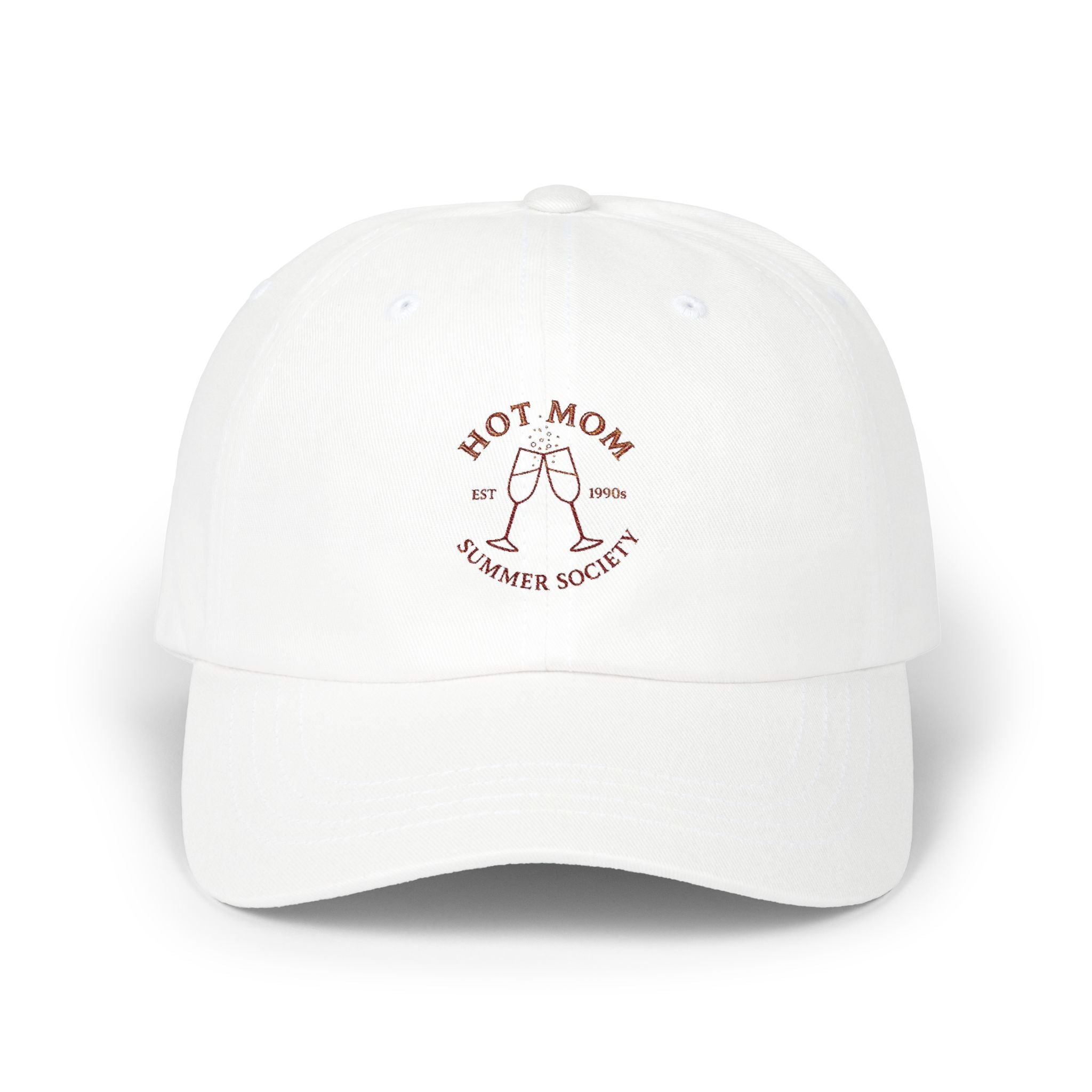 'Hot Mom' Classic Dad Cap - Summer Society Embroidered Baseball Hat