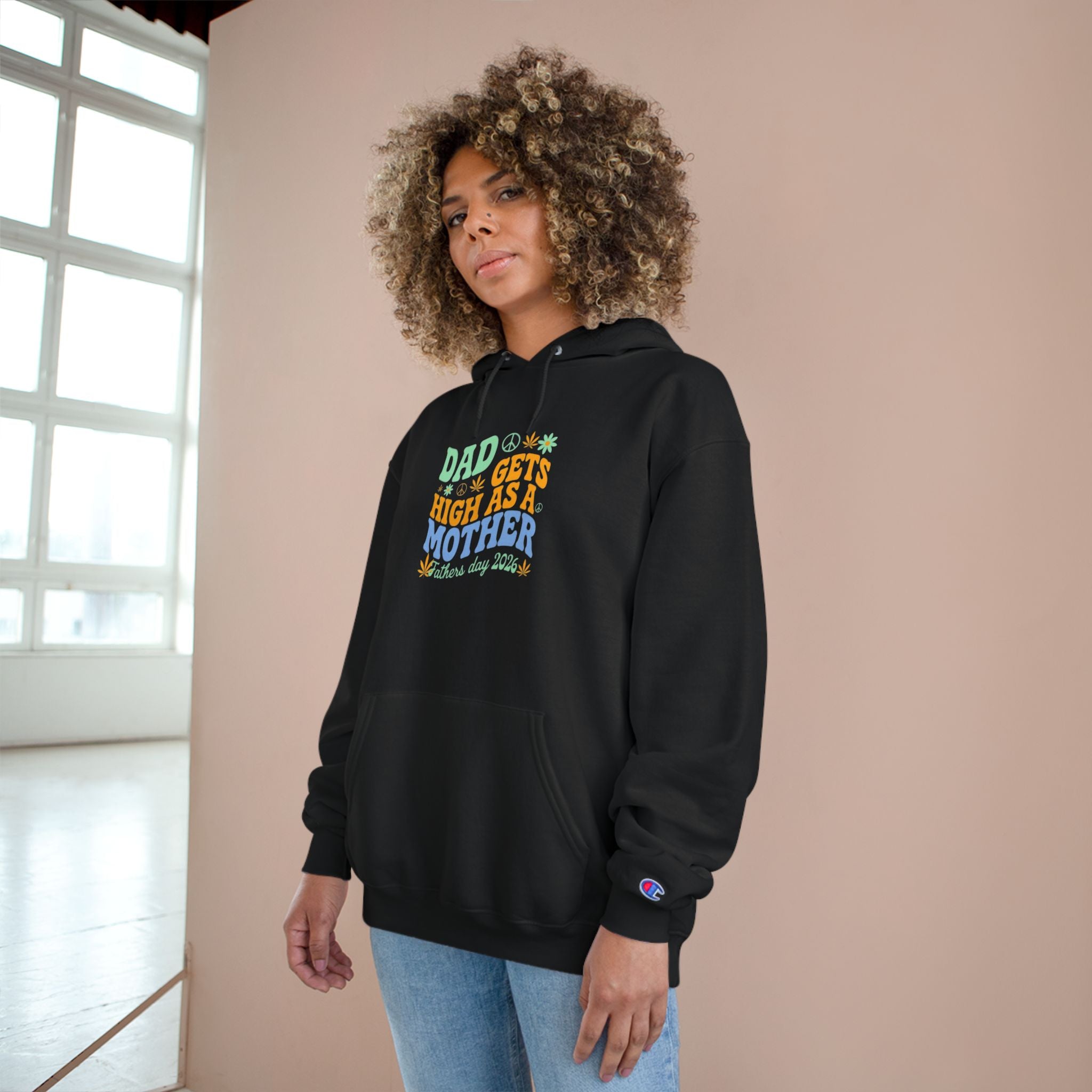 Dad Who Gets High As A Mother Hoodie — Funny Father’s Day Retro Stoner Pullover
