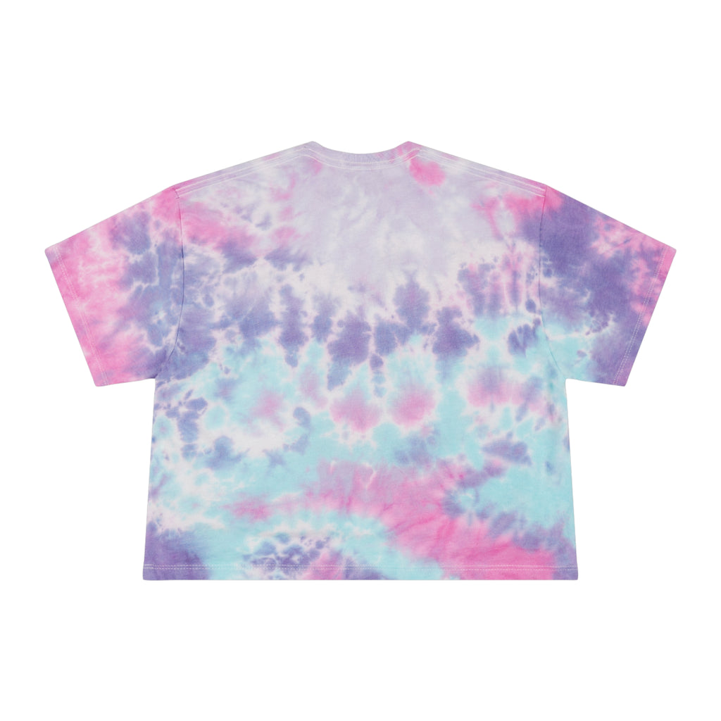 Tie-Dye Crop Tee — "High as a Mother" Graphic