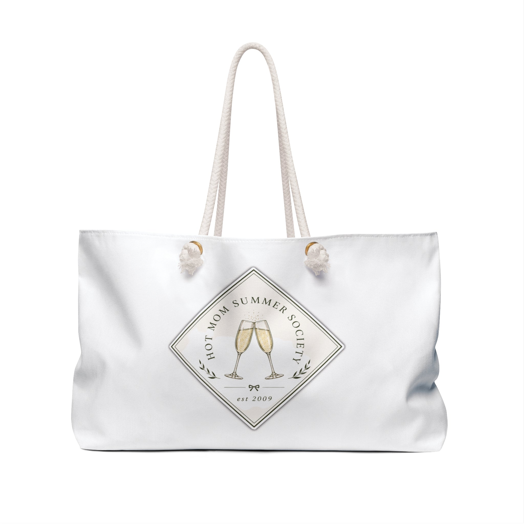 Weekender Bag — 'Hot Mom Summer Society' Champagne Tote