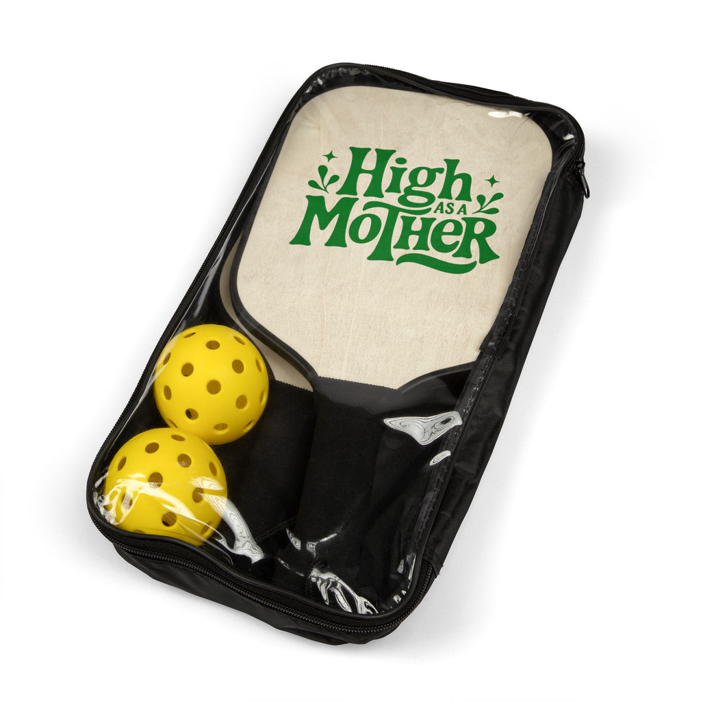 Pickleball Paddle Set "High as a Mother" – Funny Mom Gift Kit